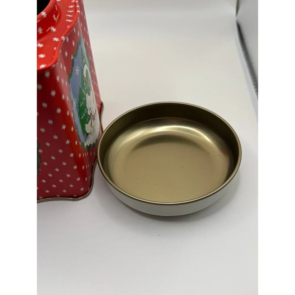 Christmas Goose Tin Red Snowflake Christmas Holiday Winter Decor Cottagecore